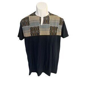 D'IYANU men's M african print ankara print shirt nwt made in usa